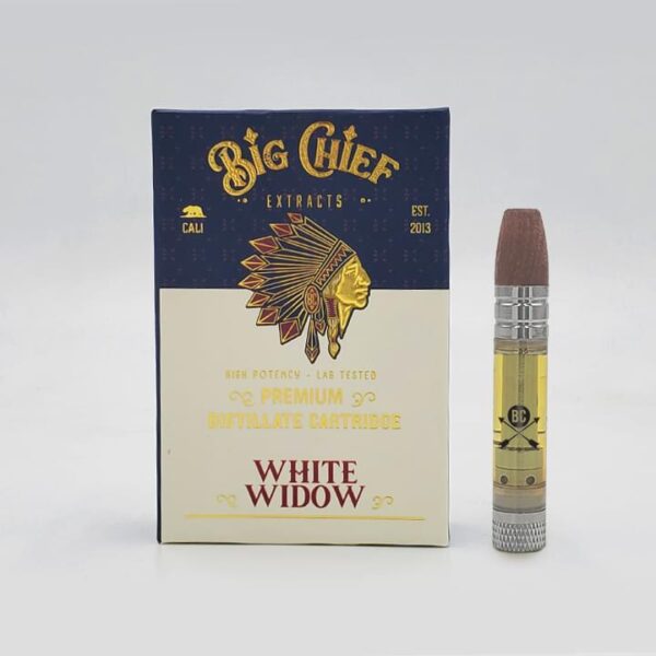 White Widow Carrtridge, BIG CHIEF THC CARTRIDGE 1G - WHITE WIDOW